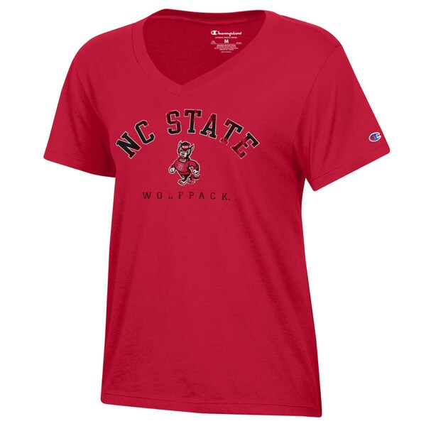 Red Short Sleeve Ladies Tee - NC St